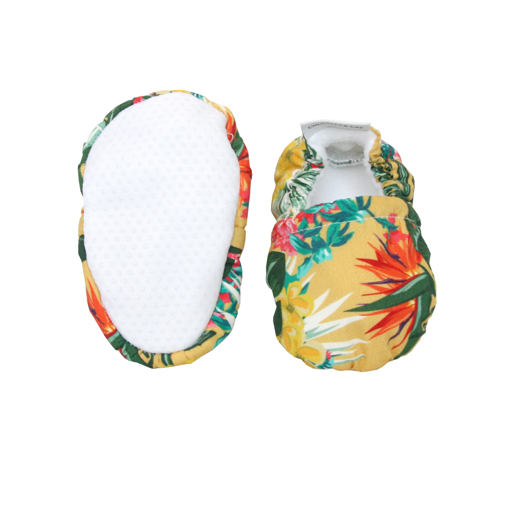 Yellow Hawaiian Baby Booties - Chuckles & Caz