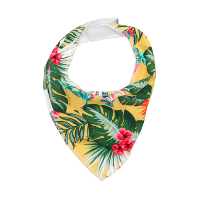 Yellow Hawaiian Dribble Bib - Chuckles & Caz