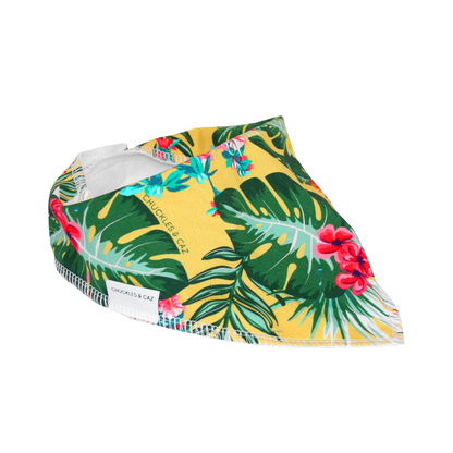 Yellow Hawaiian Dribble Bib - Chuckles & Caz