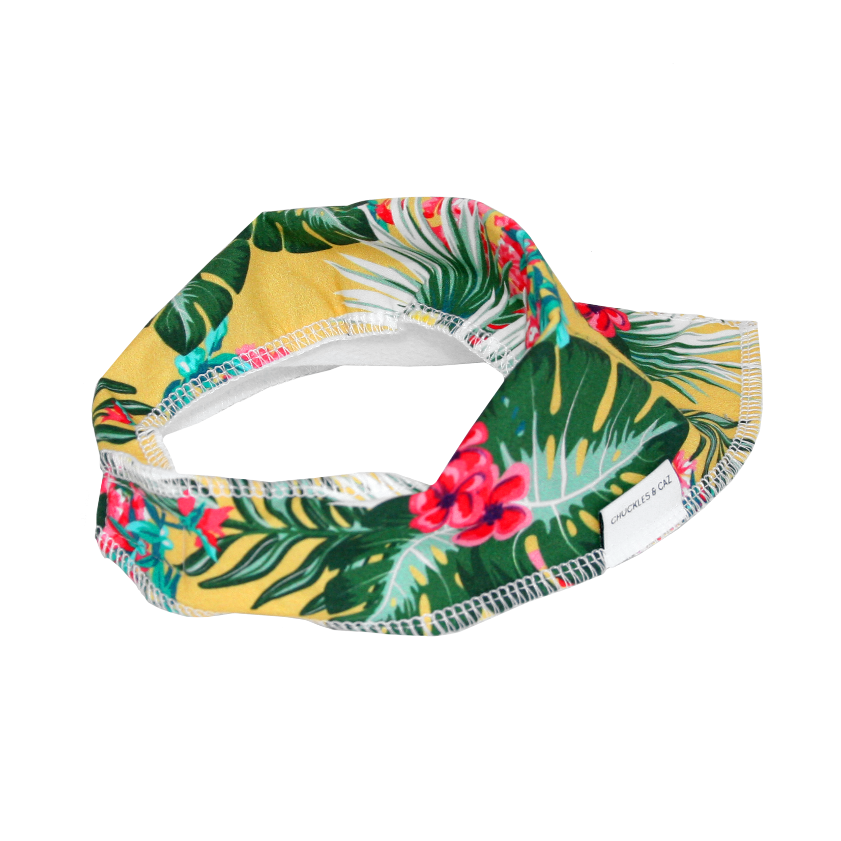 Yellow Hawaiian Dribble Bib - Chuckles & Caz